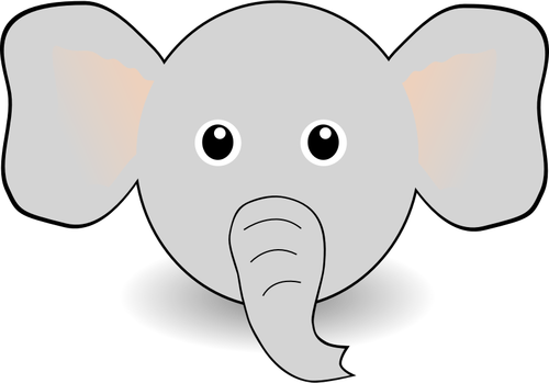 Vektor-Illustration von lustigen Elefanten Kopf