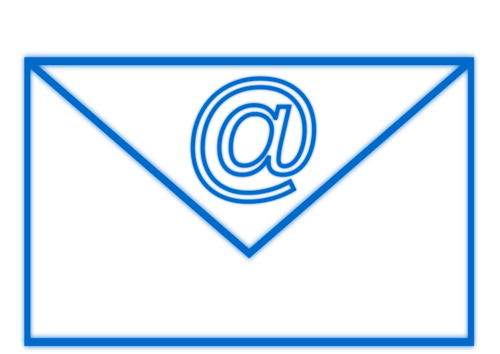 علامة البريد الإلكتروني الأزرق