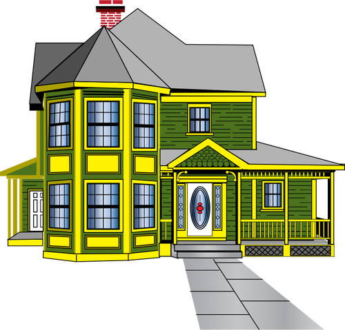 Oude Victoriaanse huis vector