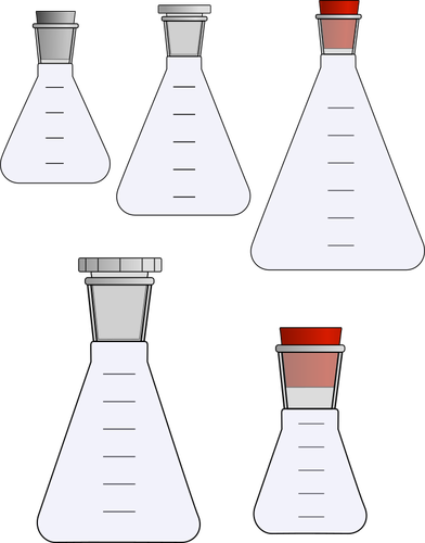 Frascos de laboratorio vectoriales Prediseñadas