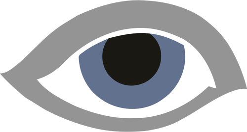 Desenho vetorial de olho azul