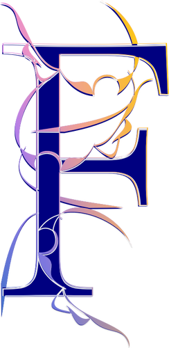 Illustrazione vettoriale di decorato lettera F