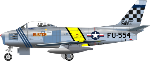 北美 F-86 飞机矢量绘图