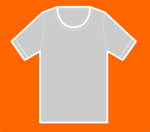 T-shirt su fondo arancio