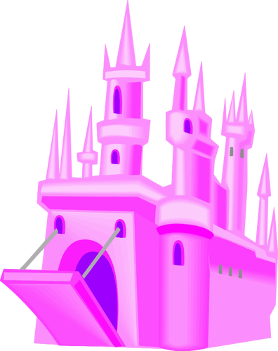 Pink storybook castle