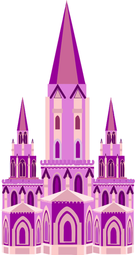 Pink medieval castle