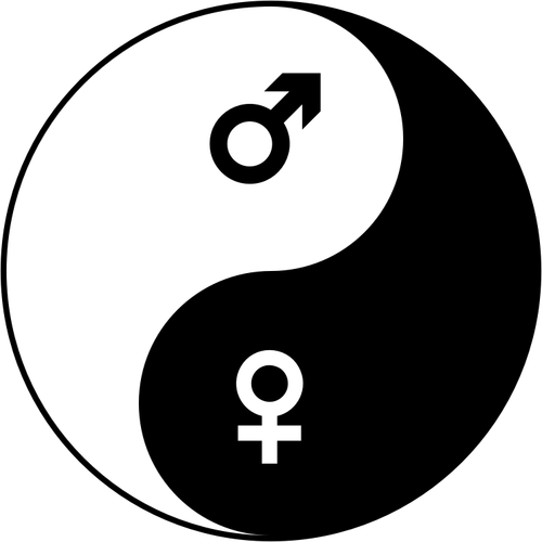 Les symboles féminins et masculins et Yin Yang