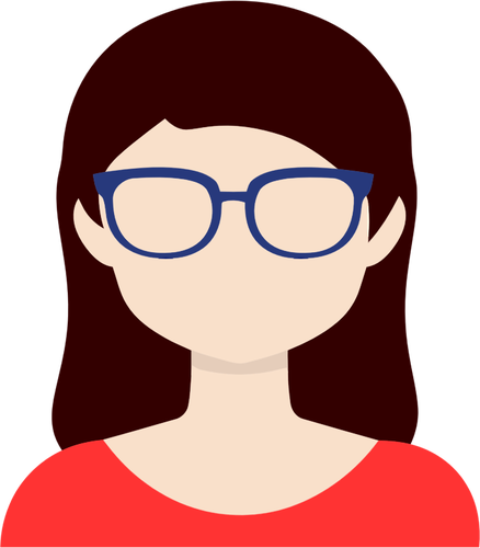 Avatar féminin avec des lunettes