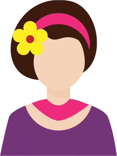 Avatar mujer con decoración del pelo