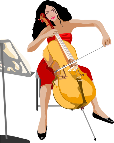 Female cello player