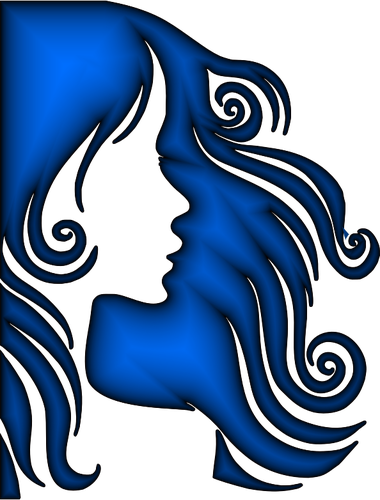 Kadın saç profil siluet Sapphire