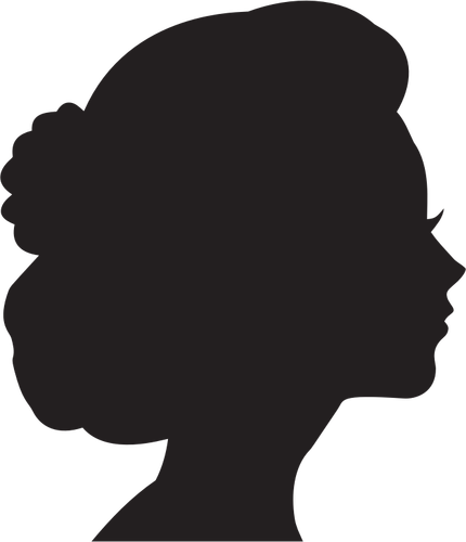 Image de silhouette de profil tête femelle