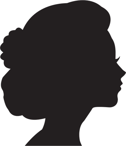 Weiblicher Kopf Profilbild silhouette