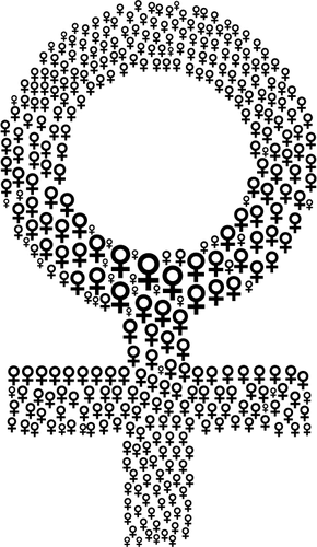 Svart kvinne symbol