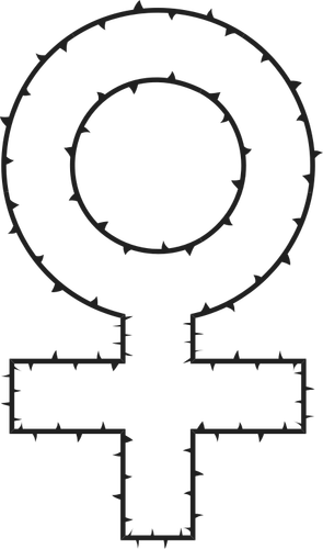 Weibliche Symbol der Dornen