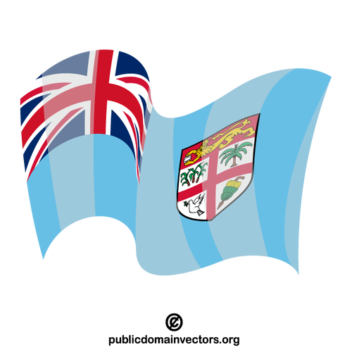 Fiji waving flag