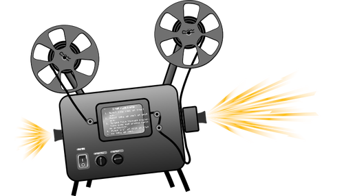 Film proiector de desen vector