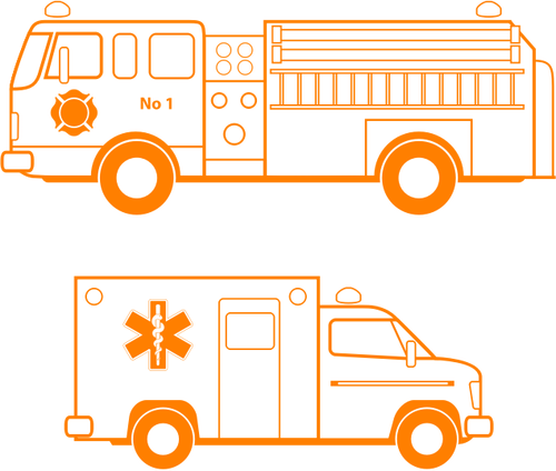 Servicio de emergencia vehículo vector de la imagen