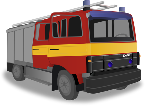 Foc camion de desen vector