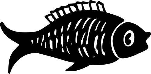 Fisch schwarzes Symbol