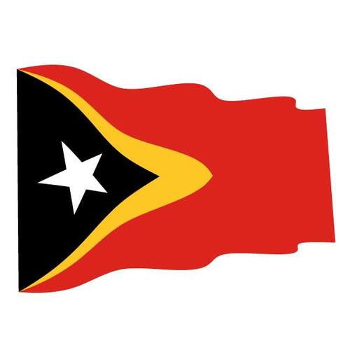 Vågig flagga Östtimor