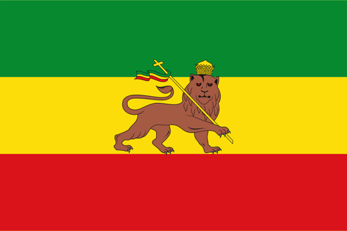 इथियोपिया वेक्टर चित्रण की पुरानी फ्लैग