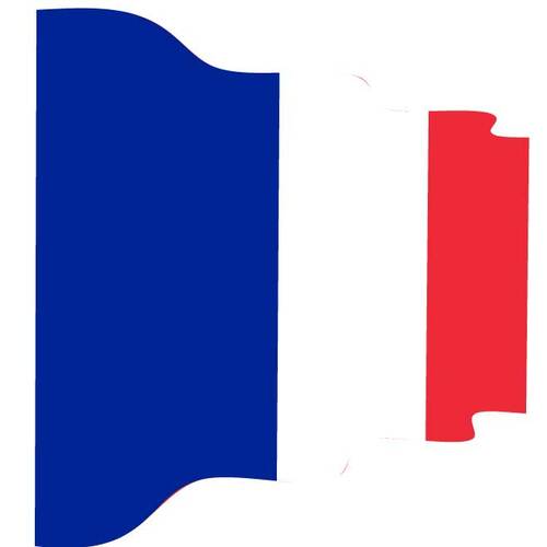 Wavy flag of France