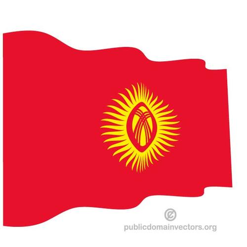 Kirgisian aaltoileva lippu
