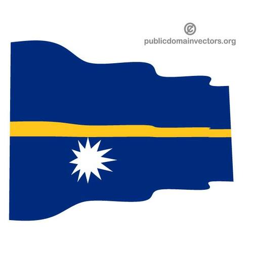 Ondulé drapeau de la République de Nauru