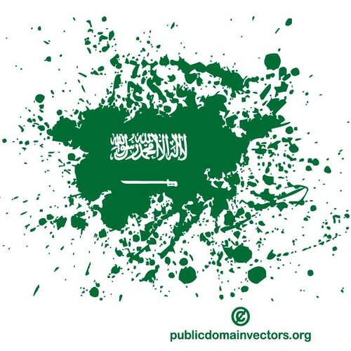 Saudi-Arabian lippu musteroiskemuodossa