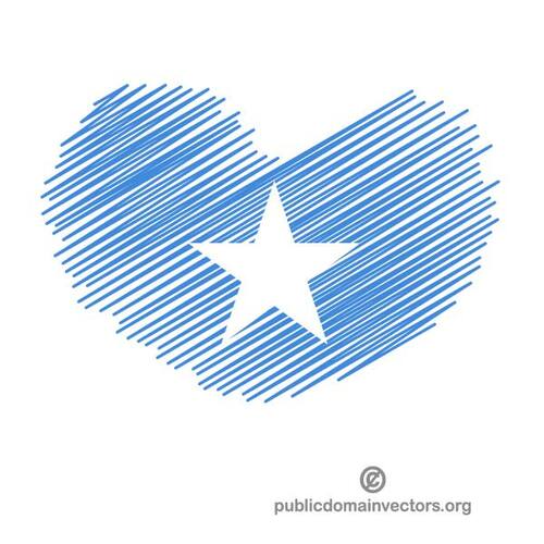 Bandeira da Somália em forma de coração