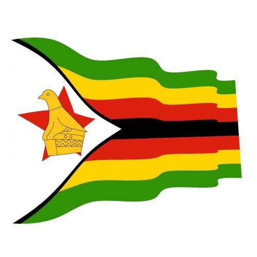Dalgalı Zimbabve bayrağı