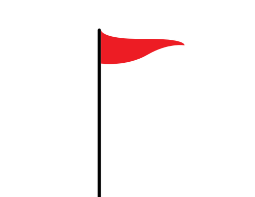 Rødt flagg vektorgrafikk