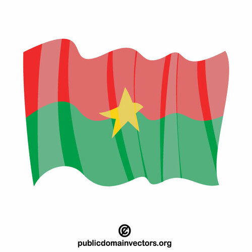 Flaga burkina Faso wektorowy obiekt clipart