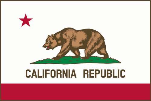 Drapeau de la République californienne vector image