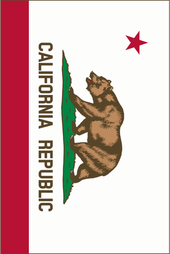 Flagge der Republik Kalifornien vertikale Vektor-Bild