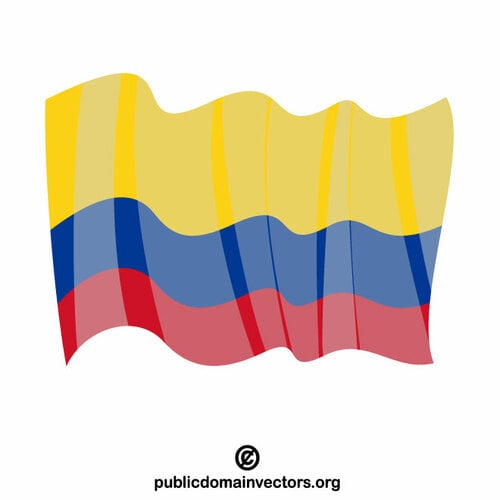 Bandera de Colombia ondeando efecto