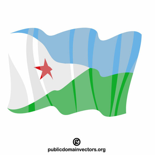 Djibouti-vektorileikkeen lippu