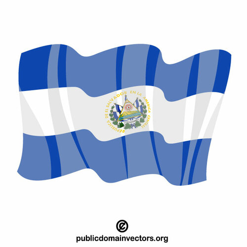Bandeira de El Salvador arte de clipe vetorial