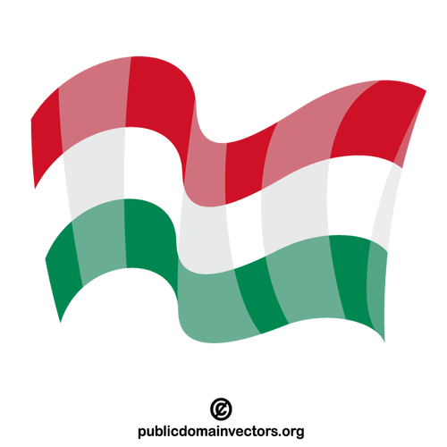 Vektor bendera Hongaria