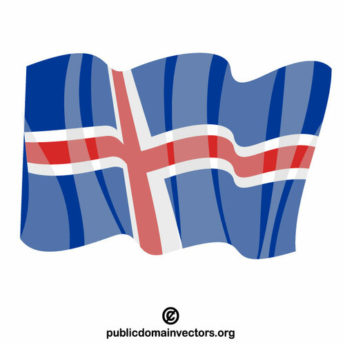Flag of Islanda vector clip art