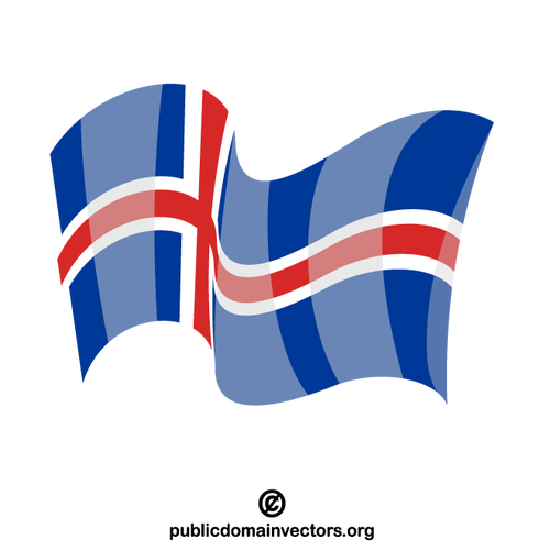 Drapeau de l’Islande vecteur