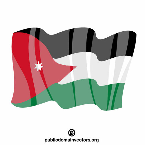 Image clipart vectorielle du drapeau de Jordanie