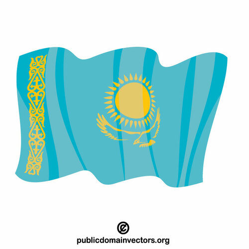 कजाकिस्तान वेक्टर ग्राफिक्स का ध्वज