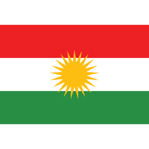 Flaga Kurdystanu wektor