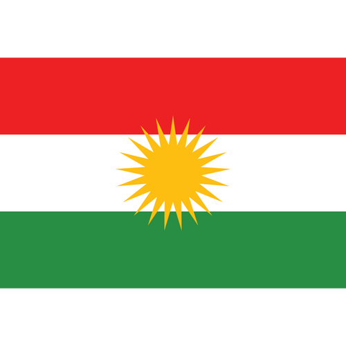 Bandiera del Kurdistan vettoriale