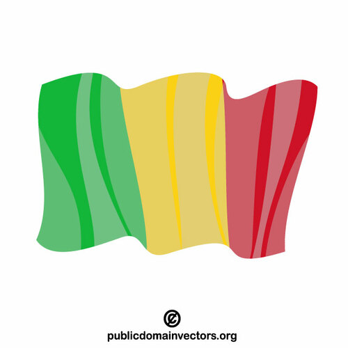 Image clipart vectorielle du drapeau du Mali