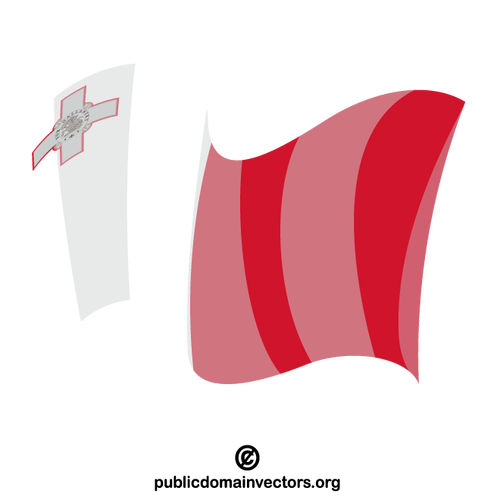 Flagg av Malta vektor