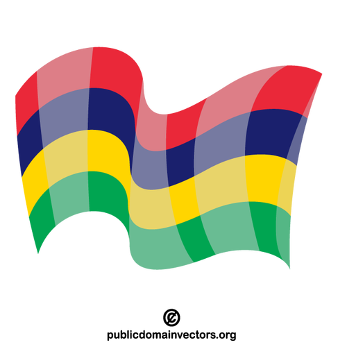 Bandera del vector de Mauricio