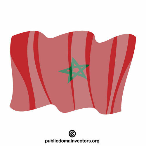 Flag of Maroc vector clip art